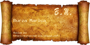 Burza Marica névjegykártya